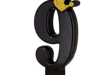 DORTOVÁ SVÍČKA ČERNÁ ČÍSLO  9