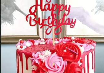 ZÁPICH HAPPY BIRTHDAY TŘPYTIVÝ ČERVENÝ