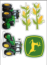 JEDLÝ PAPÍR TRAKTOR JOHN DEERE
