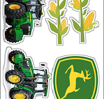 JEDLÝ PAPÍR TRAKTOR JOHN DEERE
