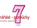 SVÍČKA RŮŽOVÁ 7